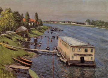 Boathouse à Argenteuil Impressionnistes Gustave Caillebotte Peinture à l'huile